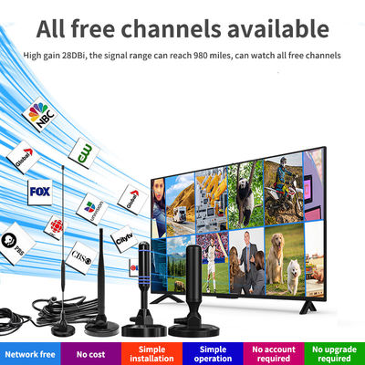 75 Ohm Impedance 1080P DVB-T DVB-T2 UHF VHF 4K HD Outdoor Amplified Hd Digital Tv Antenna