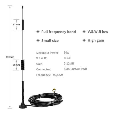 Outdoor GSM Antenna with 50 OHM Max Input Power and R.H.C.P Polarization Inten 2.5dB