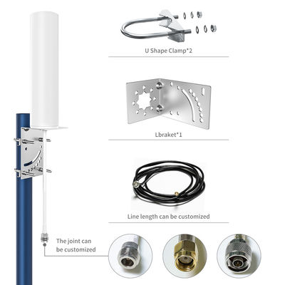 4G 5ghz Dual Band Dual Connector Omni Outdoor WiFi Antenna with Max input power 100W