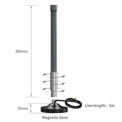 8dBi Gain Fiberglass Antenna for 1.8m Outdoor Omni Directional WiFi Coverage