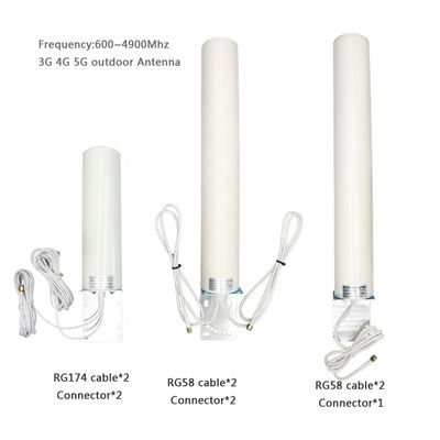 Gain Cylinder Antenna Base Station Signal Amplifier 50km Wireless Outdoor Communication